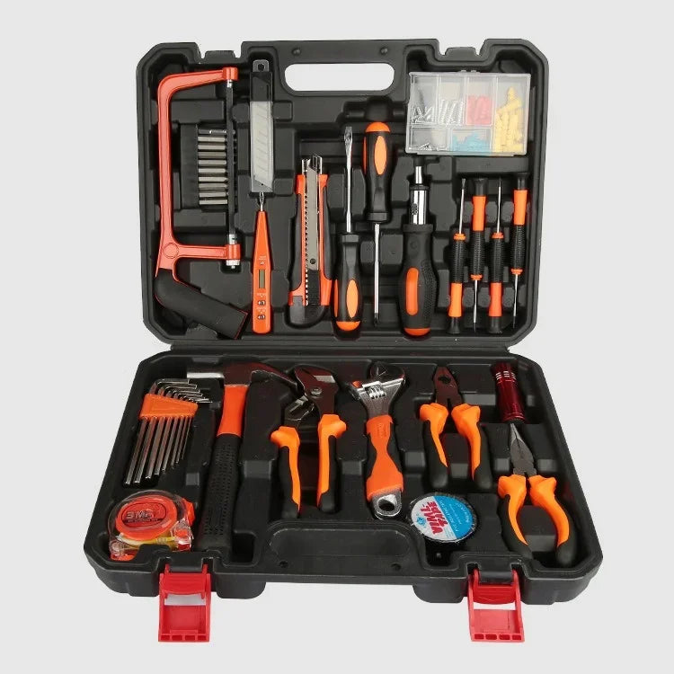9-piece household and car hardware tool box set Small multi-function combination tool repair hand tool set