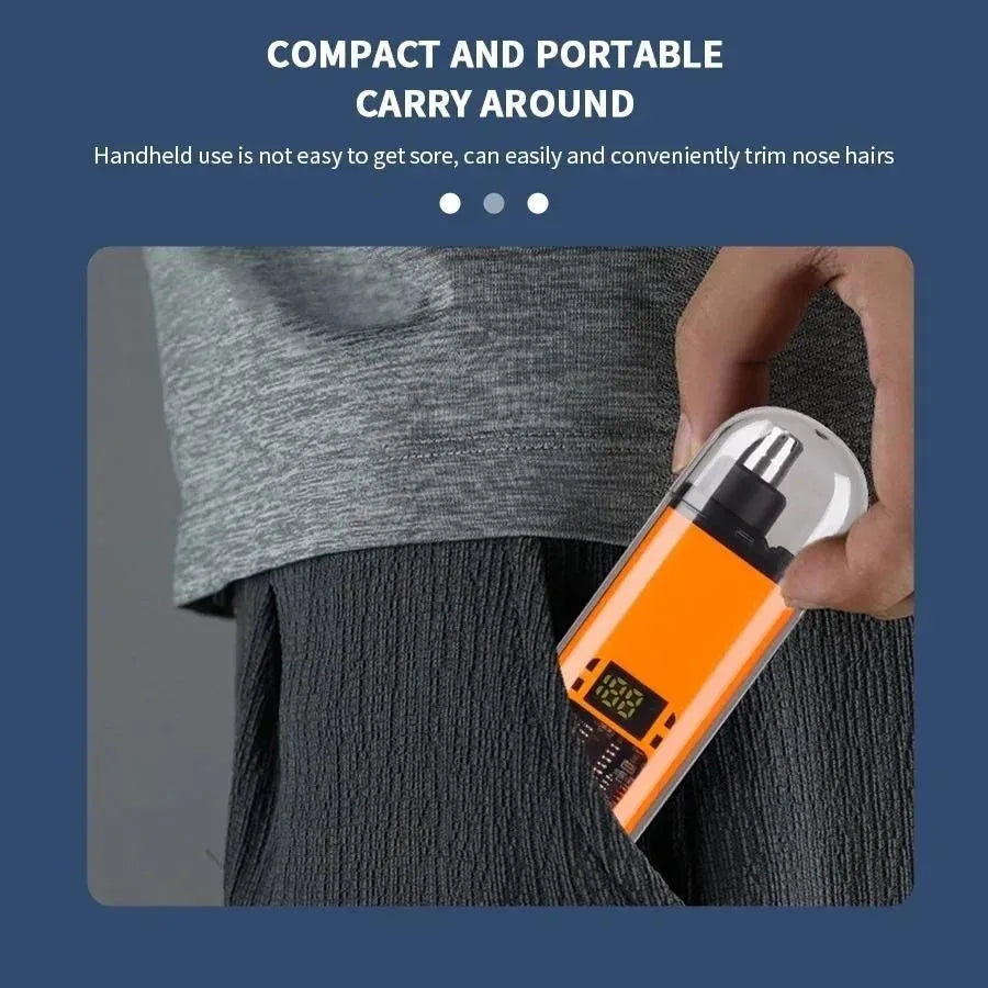 Rechargeable Nose Hair Trimmer Clipper USB Charging Dual-Edge Blades Electric Portable Men Mini Nose Hair Trimmer Face Care Kit