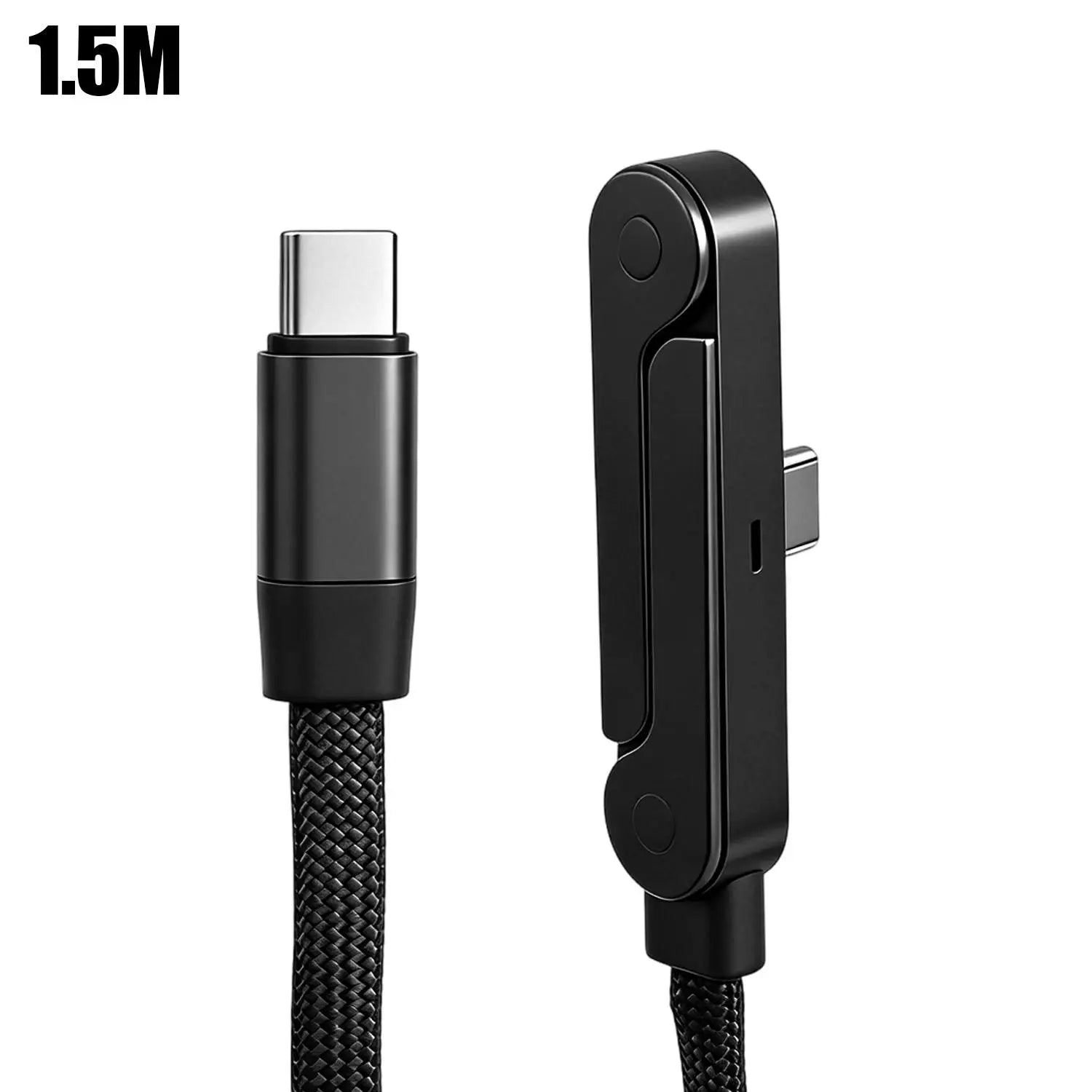 2 in 1 240W Elbow Double Type C Data Cable Mobile Phone Holder Wire For iPhone Samsung Mi USB-C Fast Charging Cord Line