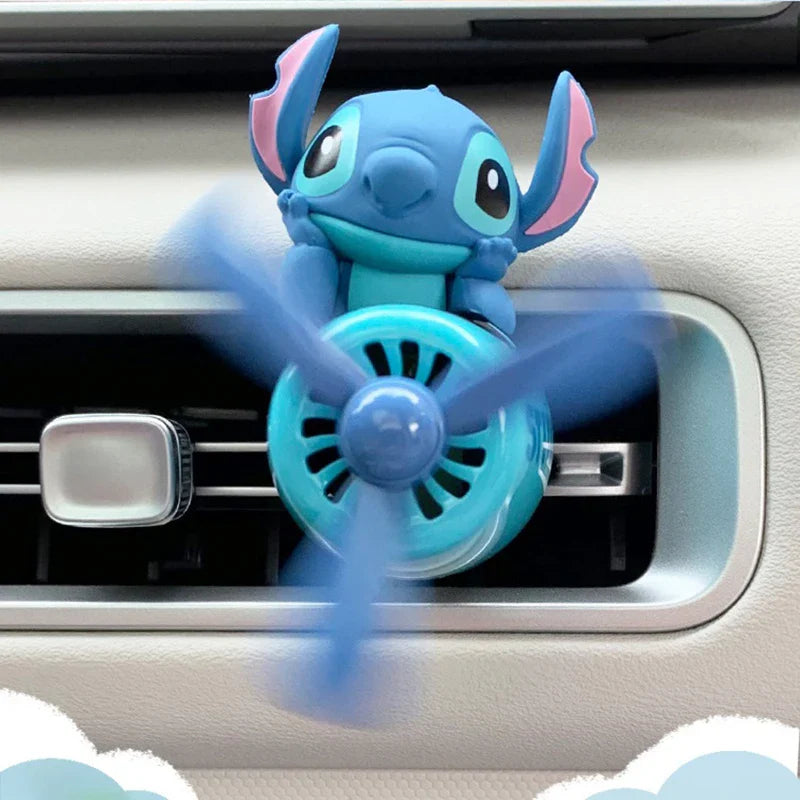 Disney Stitch Toy Story Alien Air Freshener Car Perfum Cute Propeller Outlet Aromatherapy Vent Diffuser for Car Interior Decor