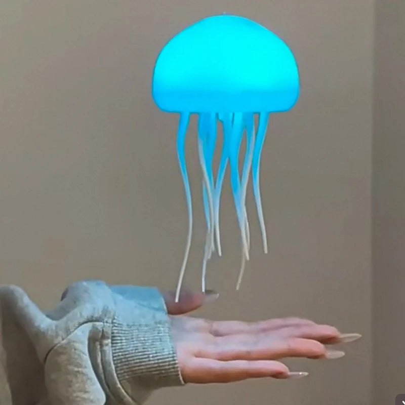 3D Movable Jellyfish Lamp USB Smart Voice Control Dimmable Color-Changing Creative Night Light Ocean Anime Light Sign Ornaments