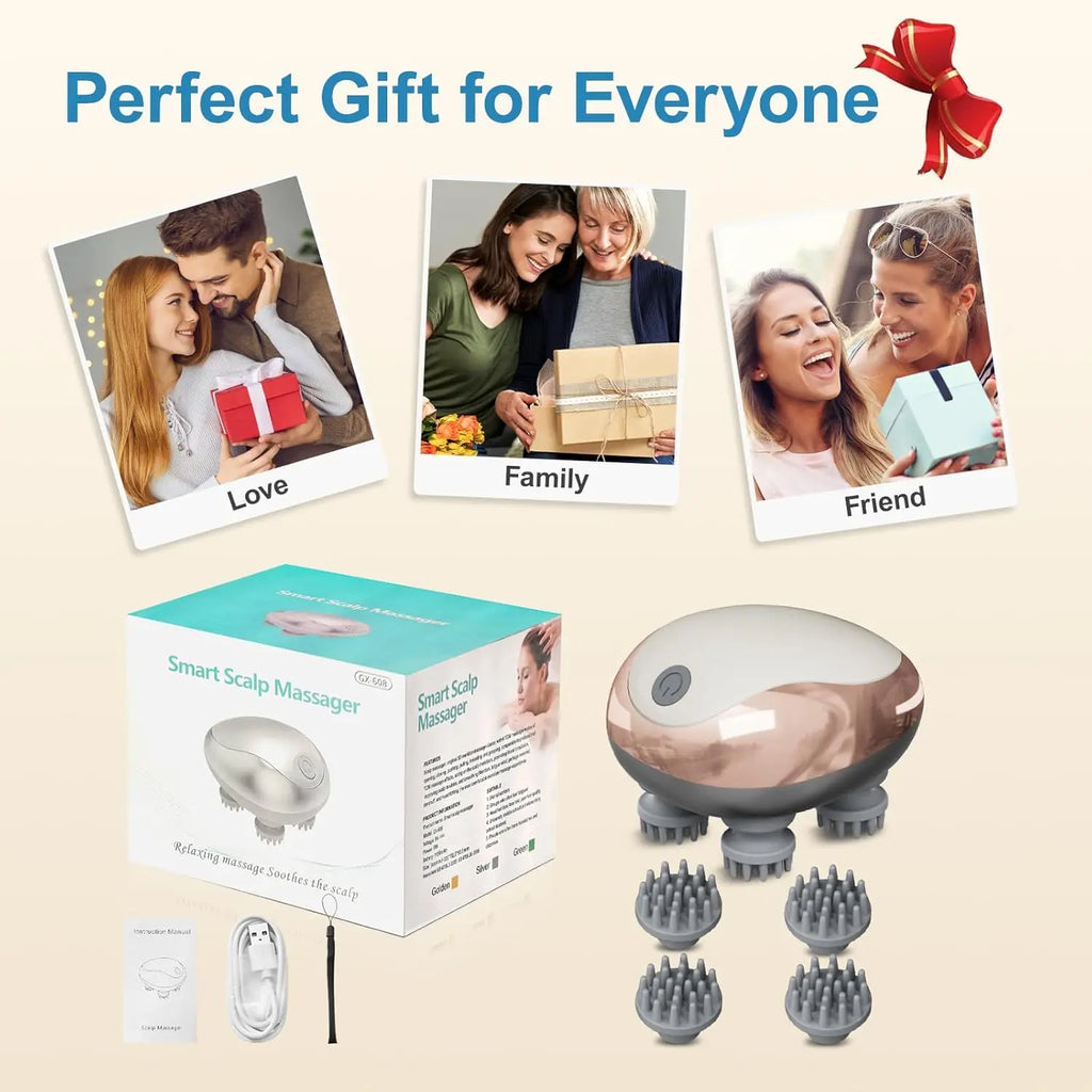 Electric Scalp Massager Handheld Portable  Scalp Massager Head Scratcher for Full Body Massage Deep Clean and Stress Relax.