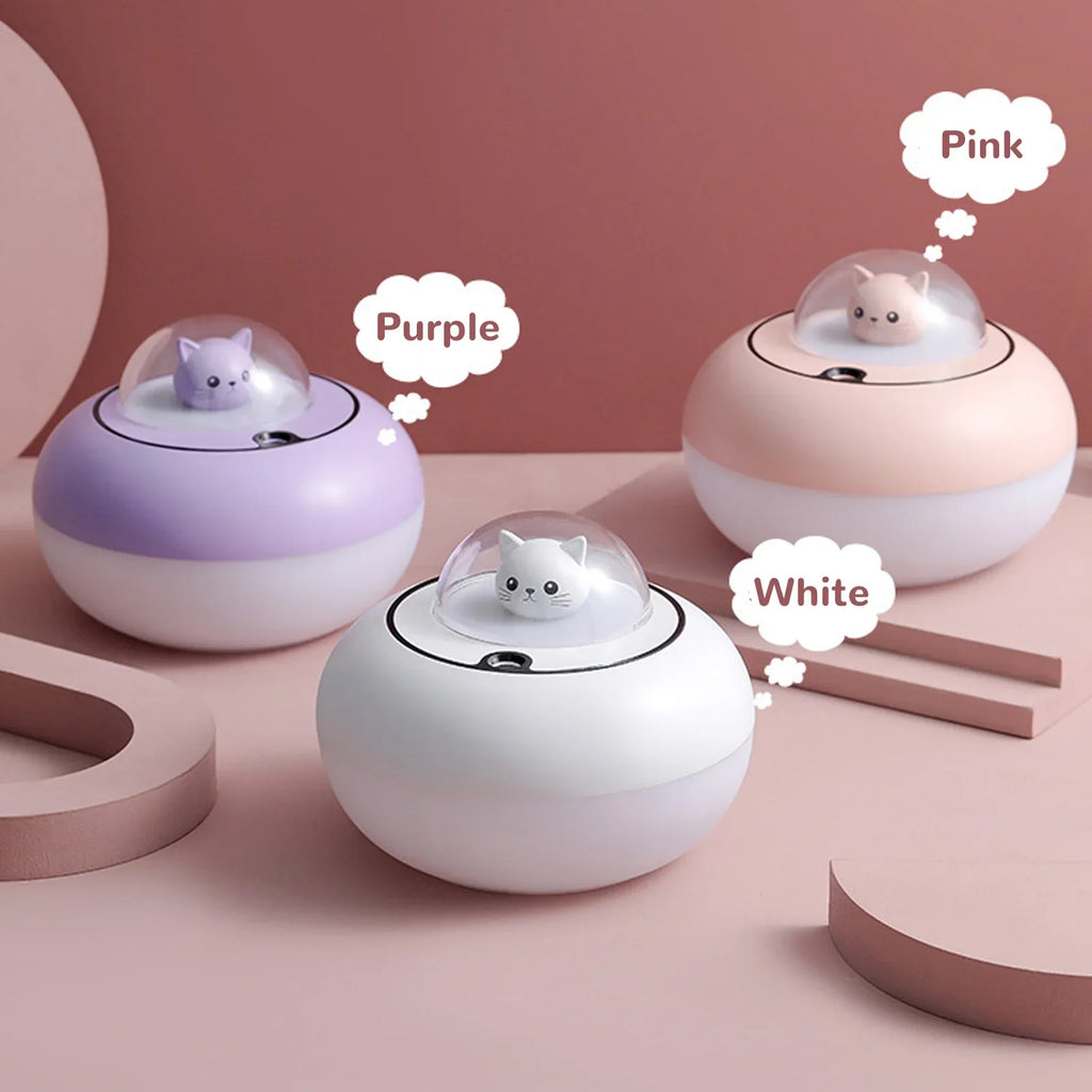 Humidifier  Humidifier Cute Cat Sculpture Portable Quiet Desktop Air Humidifier for Home  USB Plug in  Humidifier