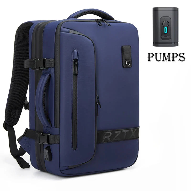 Travel Men Expanded Laptop Backpack vacuum compression hiking Backpack USB charging Business Large Capacity Backpack For Pumps