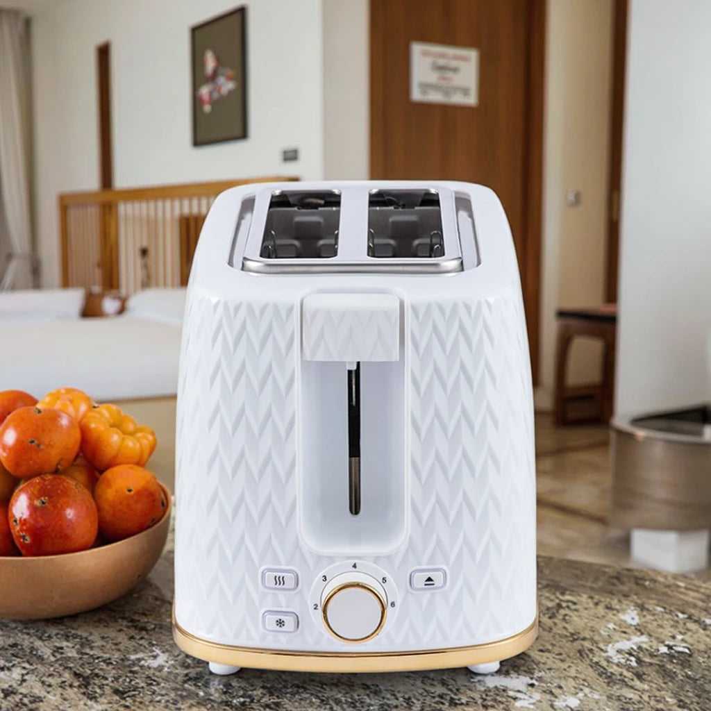 2-Slice Automatic Bread Toaster Plastic Housing Electric Powered Grille Pain for Hotel Use Breakfast Bread Machine