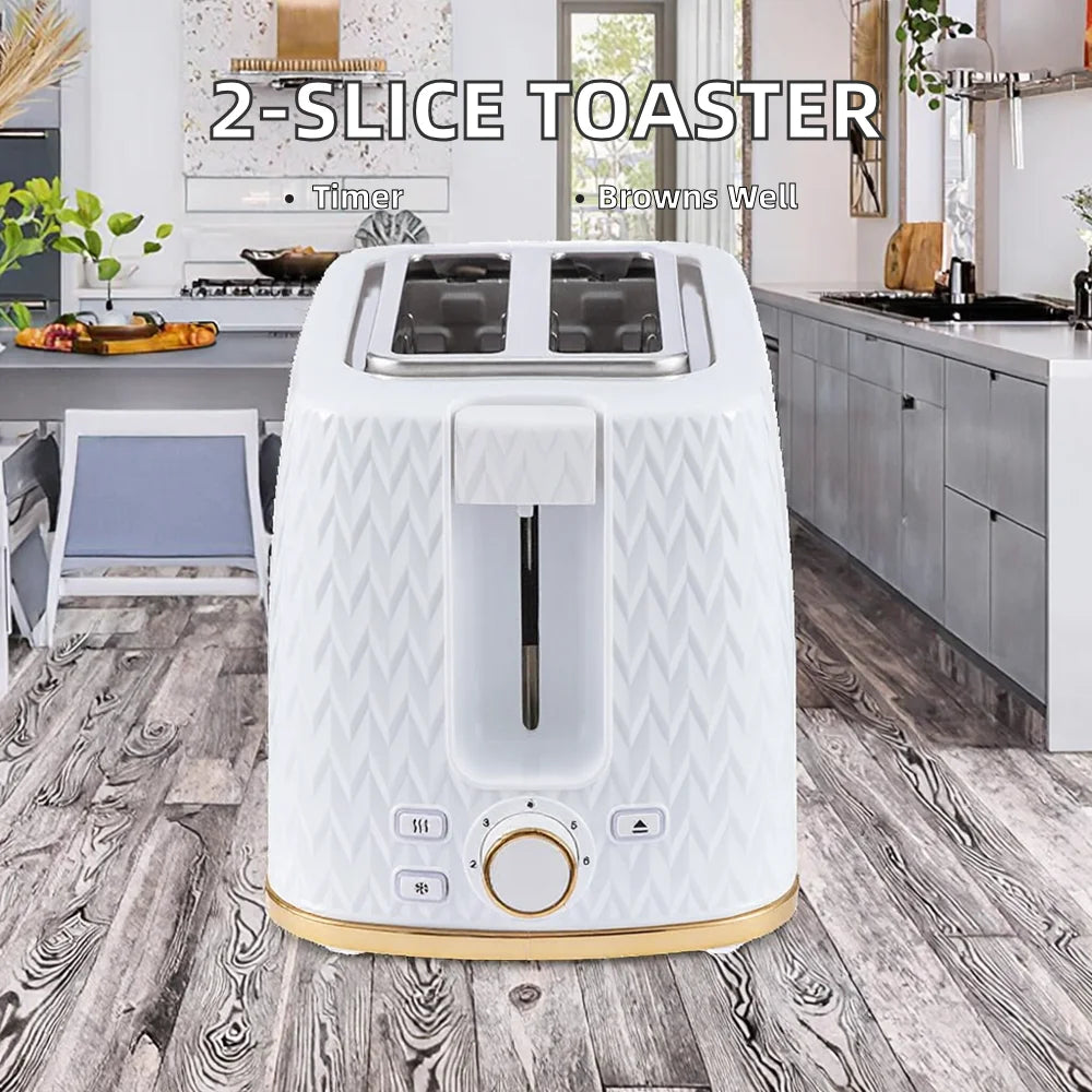 2-Slice Automatic Bread Toaster Plastic Housing Electric Powered Grille Pain for Hotel Use Breakfast Bread Machine