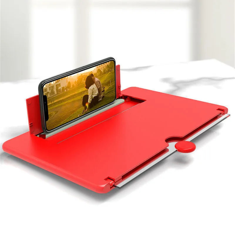 3D Mobile Screen Enlarger Universal Phone Video Amplifier Holder Red Phone Screen Magnifier Acrylic Mobile Screen Amplifier