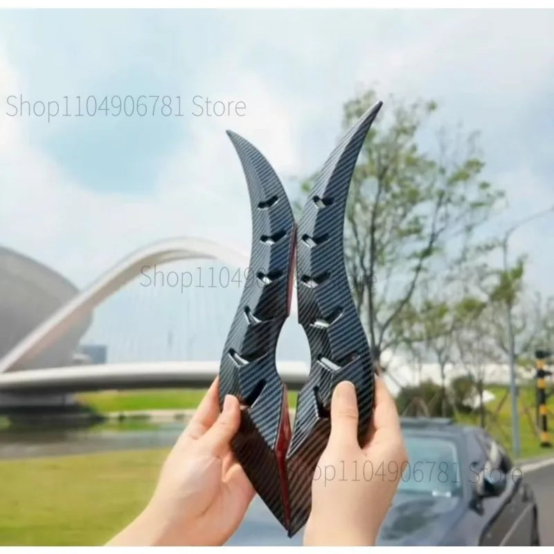 FOR Volkswagen LAVIDA 2008-2025 New Dragon Horn shaped Car Exterior Decoration (Arc Light Speed Flow Fin)