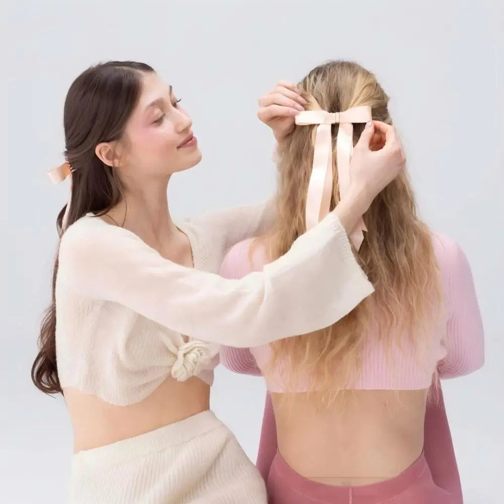 1/3Pcs Strong Hold Bow Magnetic Hair Clip with Long Ribbons No Crease Flat Magnetic Hairs Clip Change Hairstyling No Slip