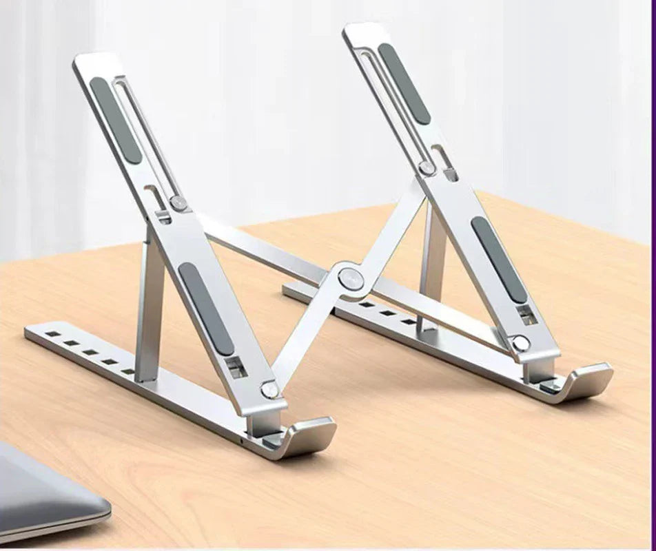 Free Shipping Laptop Stand Aluminum Alloy Computer Desktop Tablet Stand  Folding And Lifting Portable Heat Dissipation Bracket