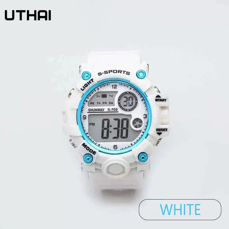 UTHAI CE133 New Children's Electronic Watch ins Jelly Sports Watch for Boy Girl Waterproof Alarm Clock Multifunctional Watch
