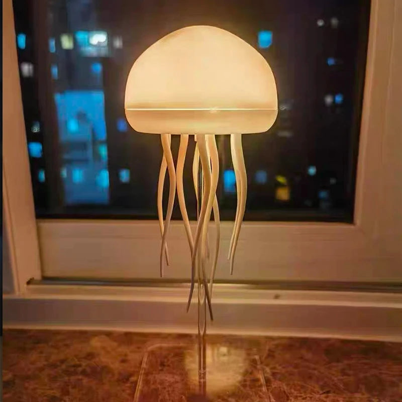 3D Movable Jellyfish Lamp USB Smart Voice Control Dimmable Color-Changing Creative Night Light Ocean Anime Light Sign Ornaments
