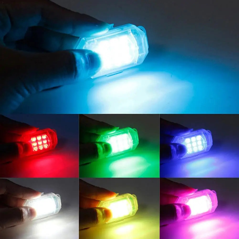 Motorcycle Wireless LED Strobe Light Remote Control Aircraft Light Navigation Warning Light Indicator For Car Bicycle Drone