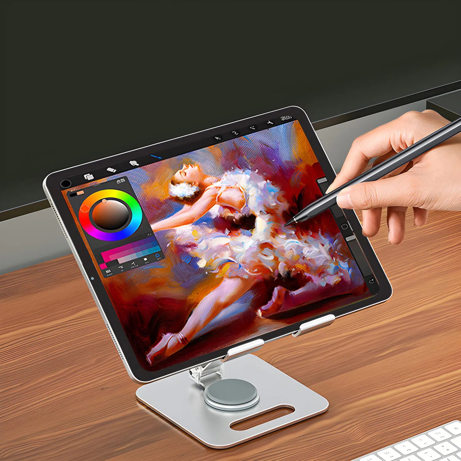 Phone Tablet Stand Adjustable Aluminum Alloy Portable Folding stand Cooling Stand Rotating Support for iPad Android Pad Tablet